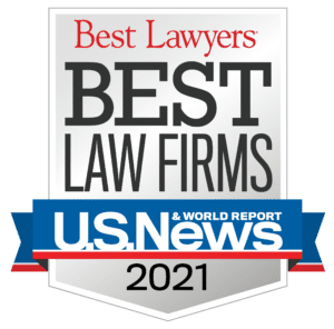 best law firms, us news & world report 2021 badge